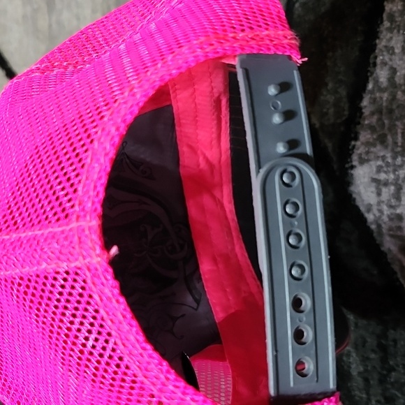 GENUINE JOHN DEERE EMBROIDERED NEON PINK GRAY MESH CAP HAT - Picture 6 of 13